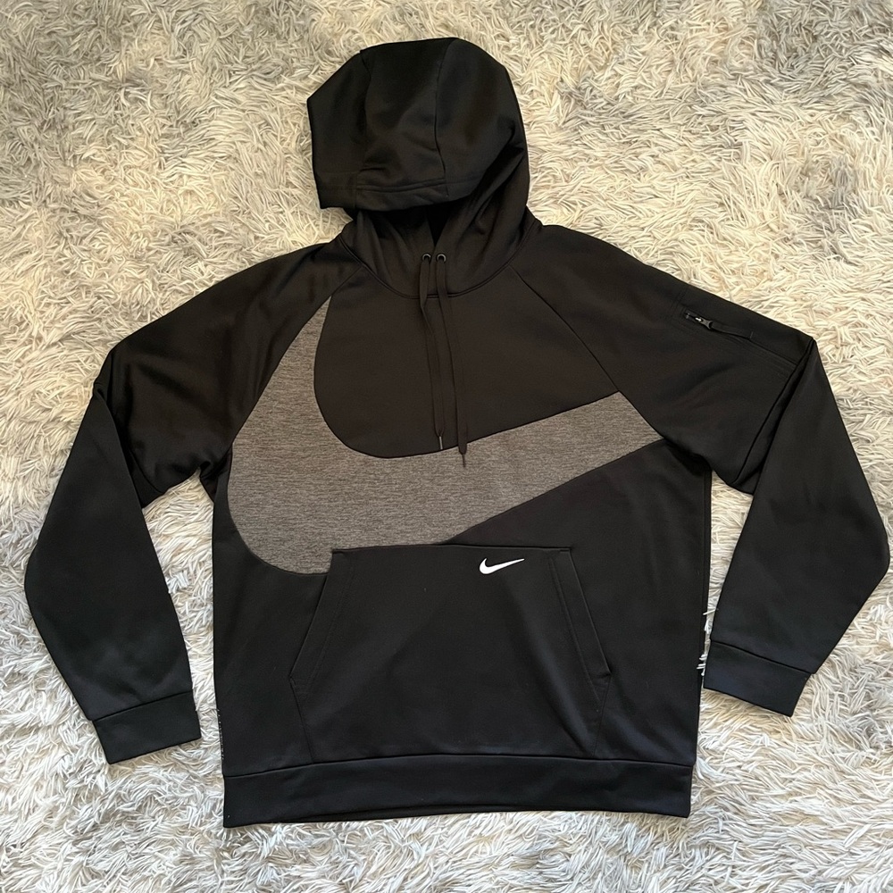 Nike Black and Gray Men's Hoodie